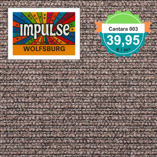 Girloon Cantara 003 Teppichboden in modernem Wohnraum – 4 m breit, pflegeleicht und strapazierfähig